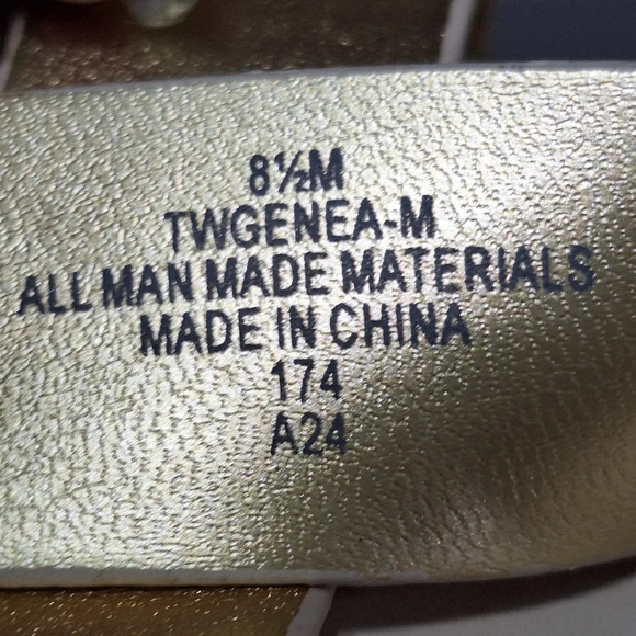 Tommy Hilfiger NEW Gold Platform Espadrille Ankle Strap Coquette Wedges Size 8.5 - Picture 13 of 13